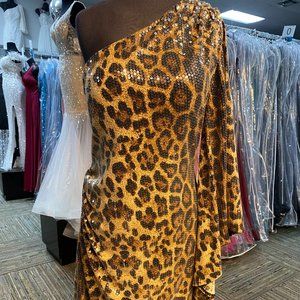 IVA REMINGTON LEOPARD SHORT DRESS